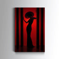 The Red Lady Silhouette – Glass