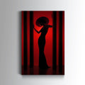 The Red Lady Silhouette – Glas - Gallery Empire